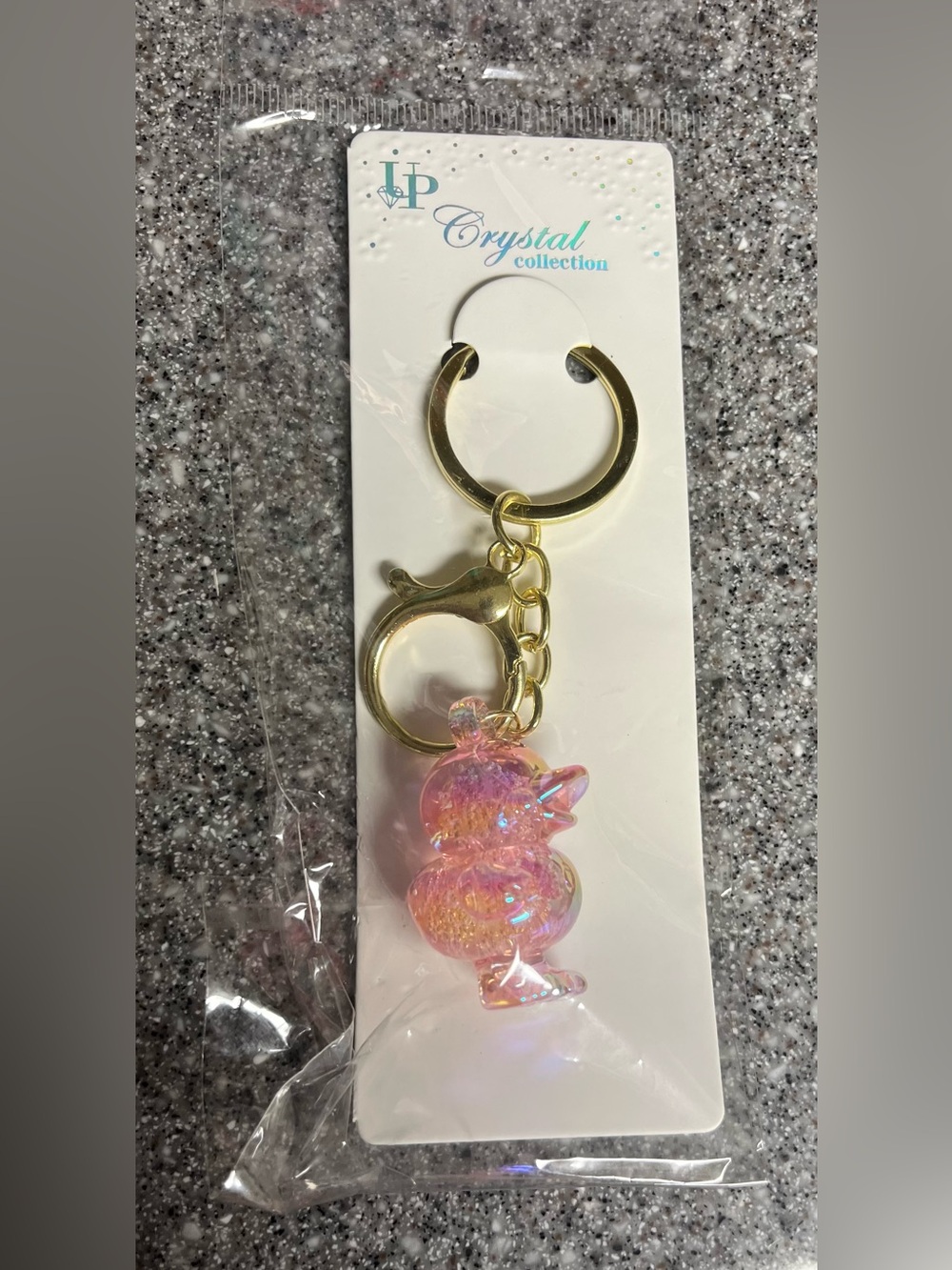 Pink Iridescent Duck Bag Charm